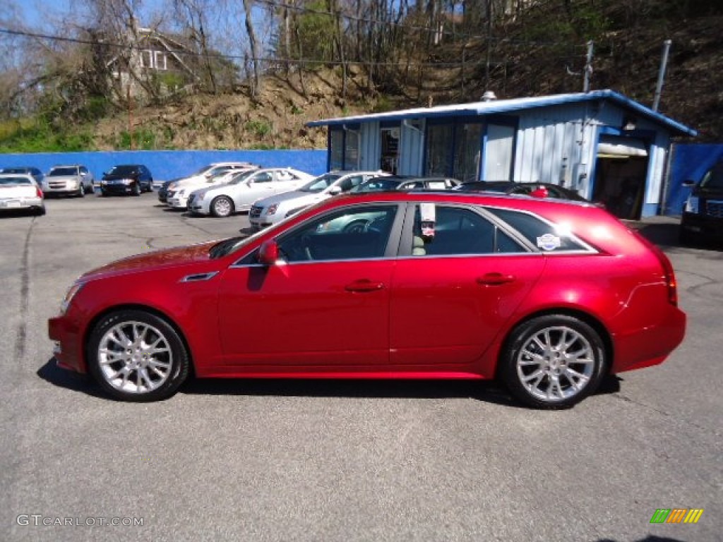2012 CTS 4 3.6 AWD Sport Wagon - Crystal Red Tintcoat / Cashmere/Cocoa photo #2