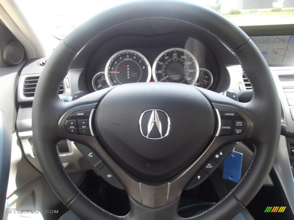 2012 Acura TSX Technology Sedan Taupe Steering Wheel Photo #63293998