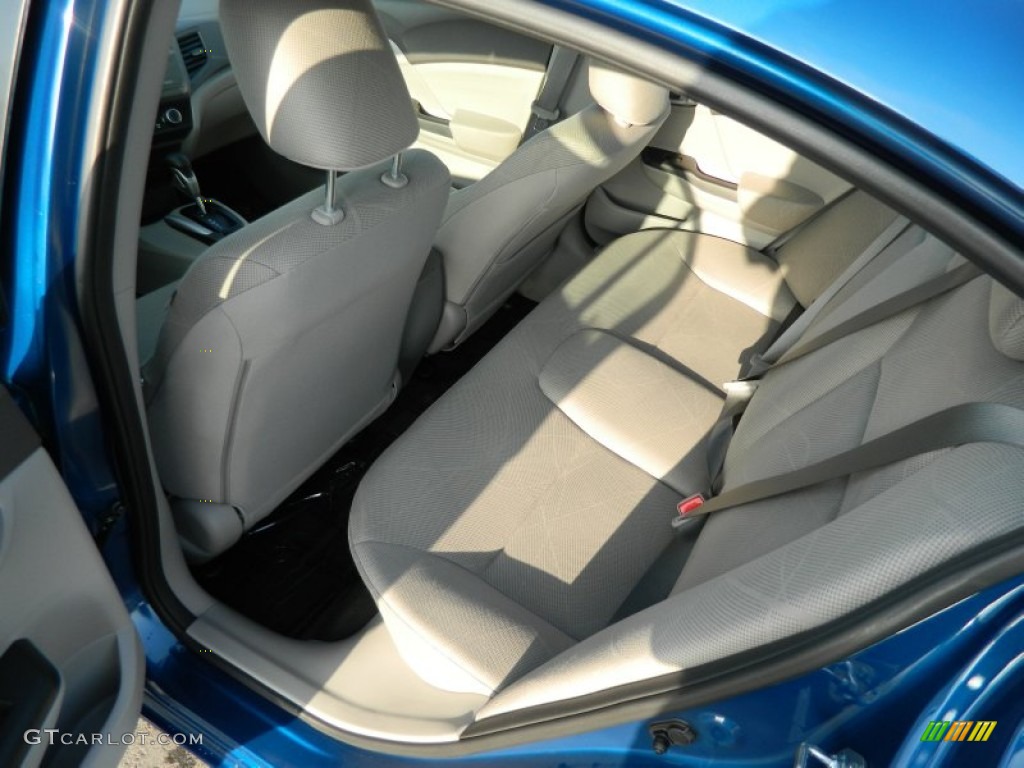 2012 Civic LX Sedan - Dyno Blue Pearl / Gray photo #14