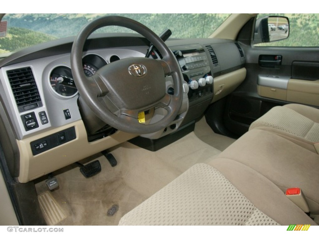 2008 Tundra CrewMax 4x4 - Desert Sand Mica / Beige photo #6