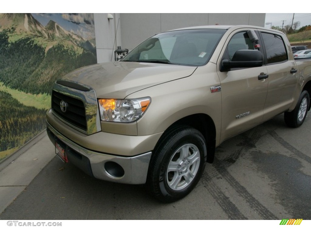 2008 Tundra CrewMax 4x4 - Desert Sand Mica / Beige photo #25