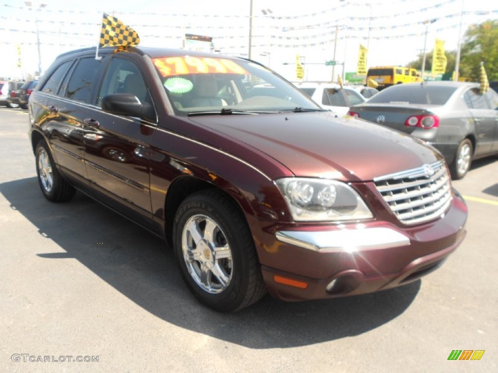 2004 Pacifica  - Deep Molten Red Pearl / Light Taupe photo #4