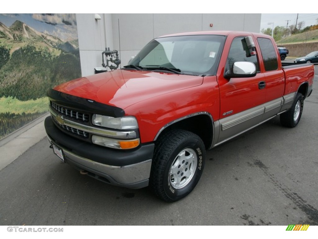 2001 Silverado 1500 LS Extended Cab 4x4 - Victory Red / Graphite photo #24