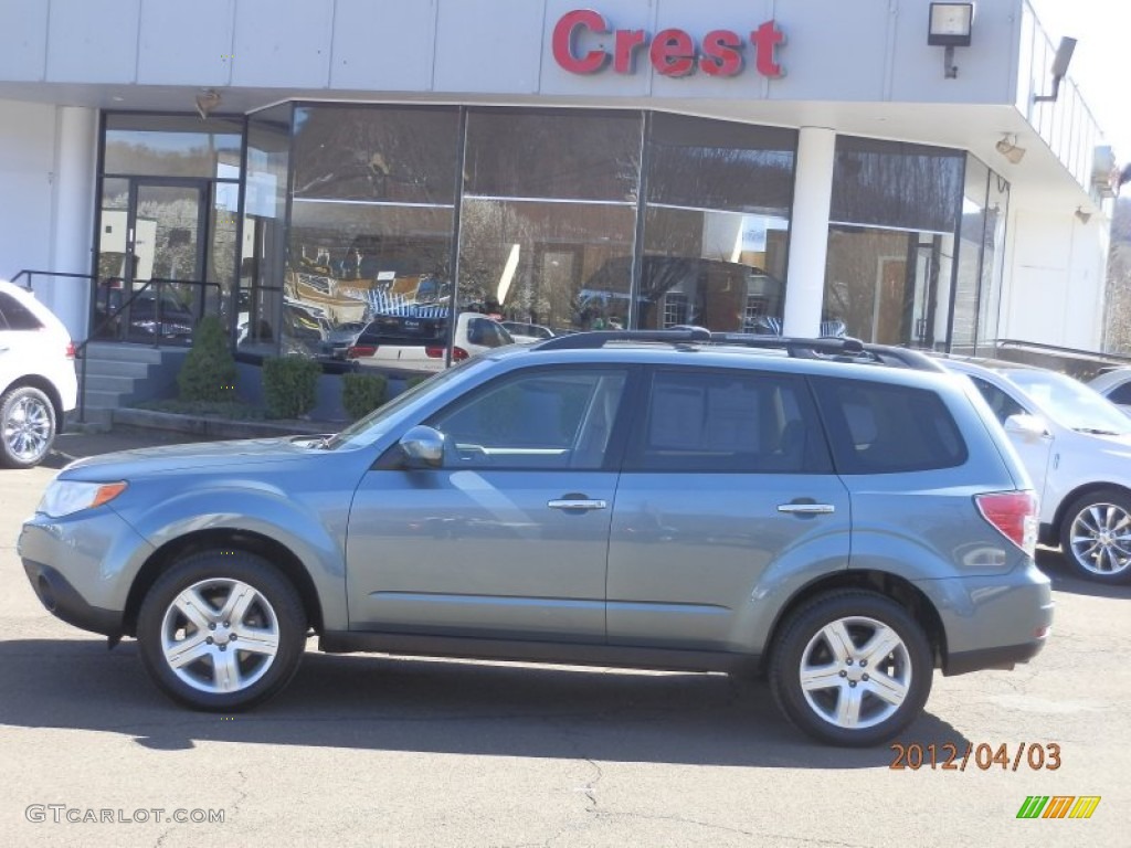 2009 Forester 2.5 X Premium - Sage Green Metallic / Platinum photo #1
