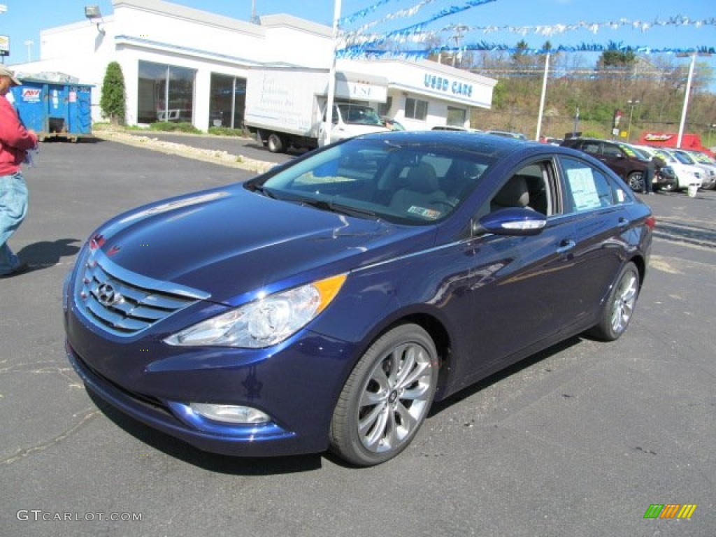 2012 Sonata Limited 2.0T - Indigo Night Blue / Gray photo #3