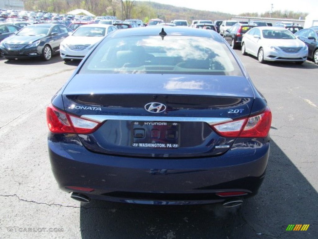 2012 Sonata Limited 2.0T - Indigo Night Blue / Gray photo #4
