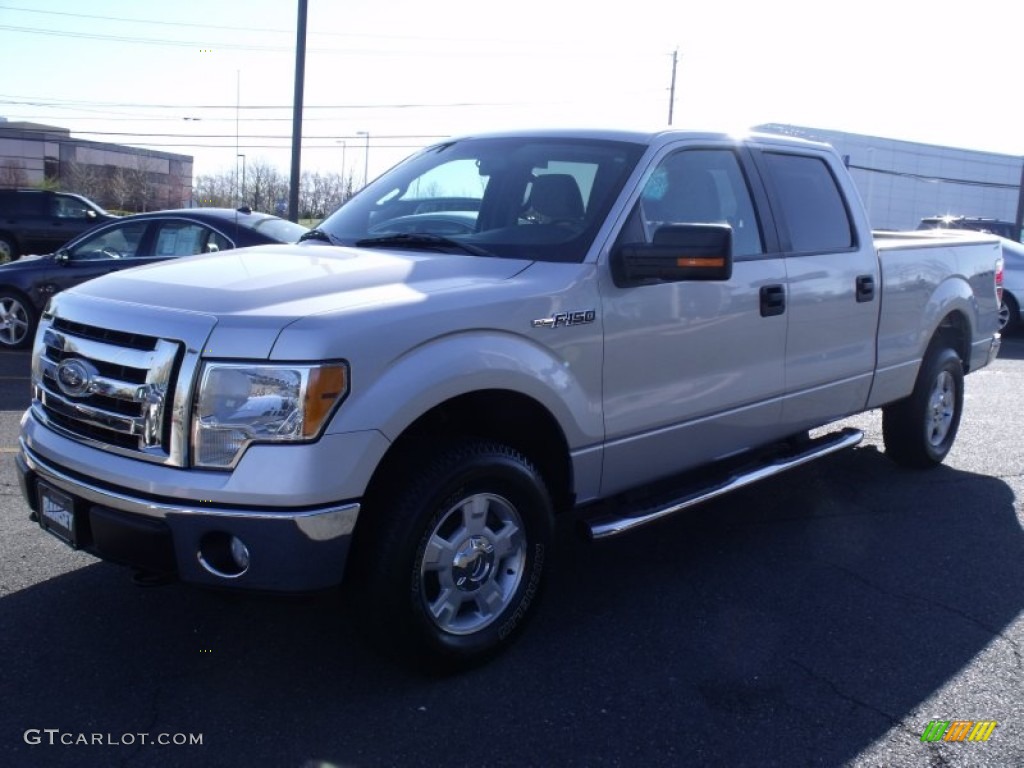 2010 F150 XLT SuperCrew 4x4 - Ingot Silver Metallic / Medium Stone photo #9