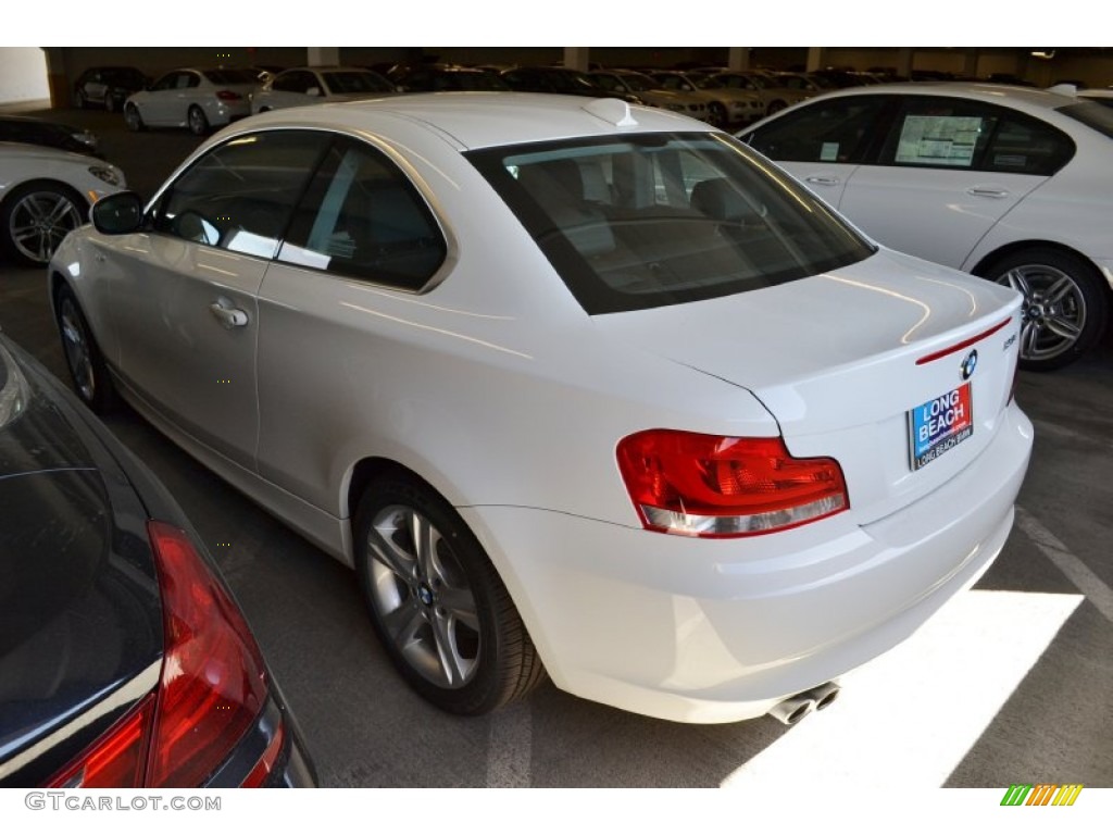 2012 1 Series 128i Coupe - Alpine White / Black photo #5