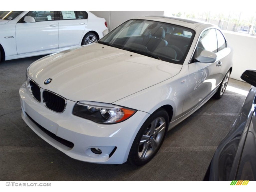 2012 1 Series 128i Coupe - Alpine White / Black photo #9