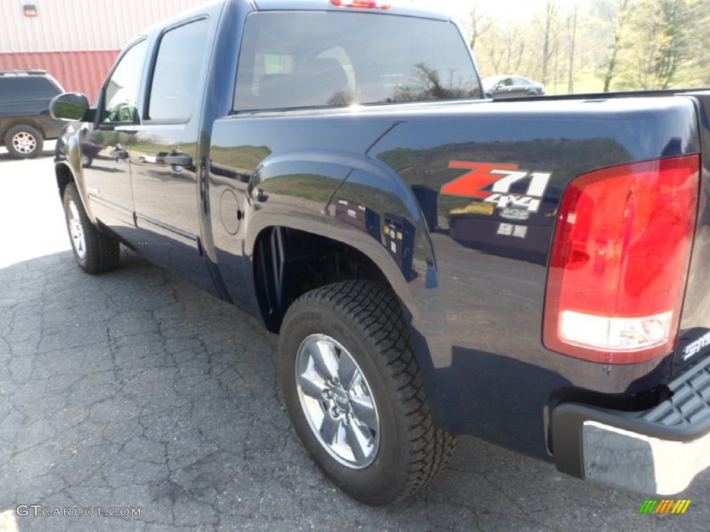 2012 Sierra 1500 SLE Crew Cab 4x4 - Midnight Blue Metallic / Ebony photo #6