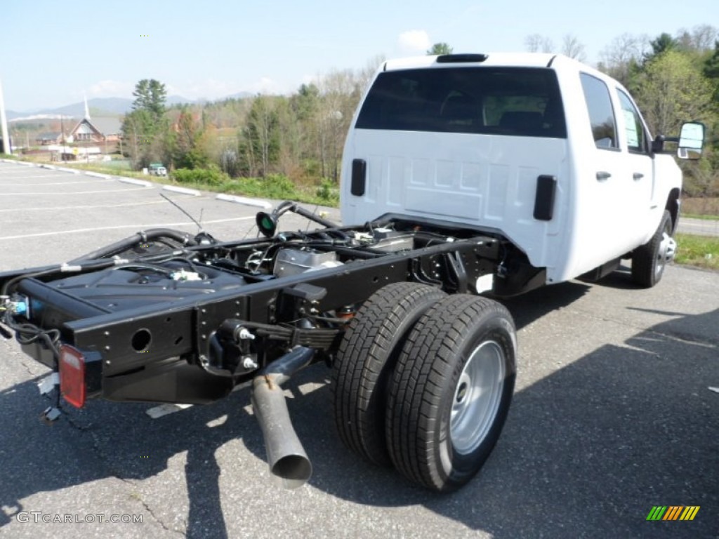 Summit White 2012 Chevrolet Silverado 3500HD WT Crew Cab 4x4 Dually Chassis Exterior Photo #63307301