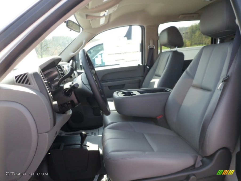 Dark Titanium Interior 2012 Chevrolet Silverado 3500HD WT Crew Cab 4x4 Dually Chassis Photo #63307367