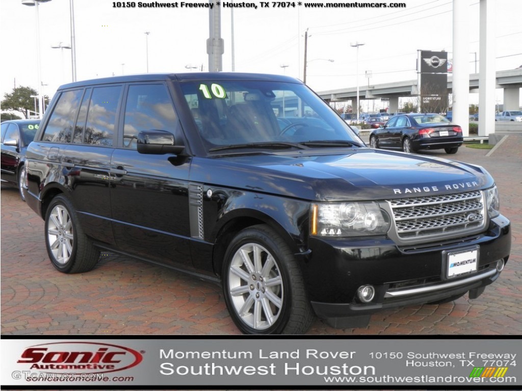 2010 Range Rover Supercharged - Santorini Black Pearl / Jet Black photo #1