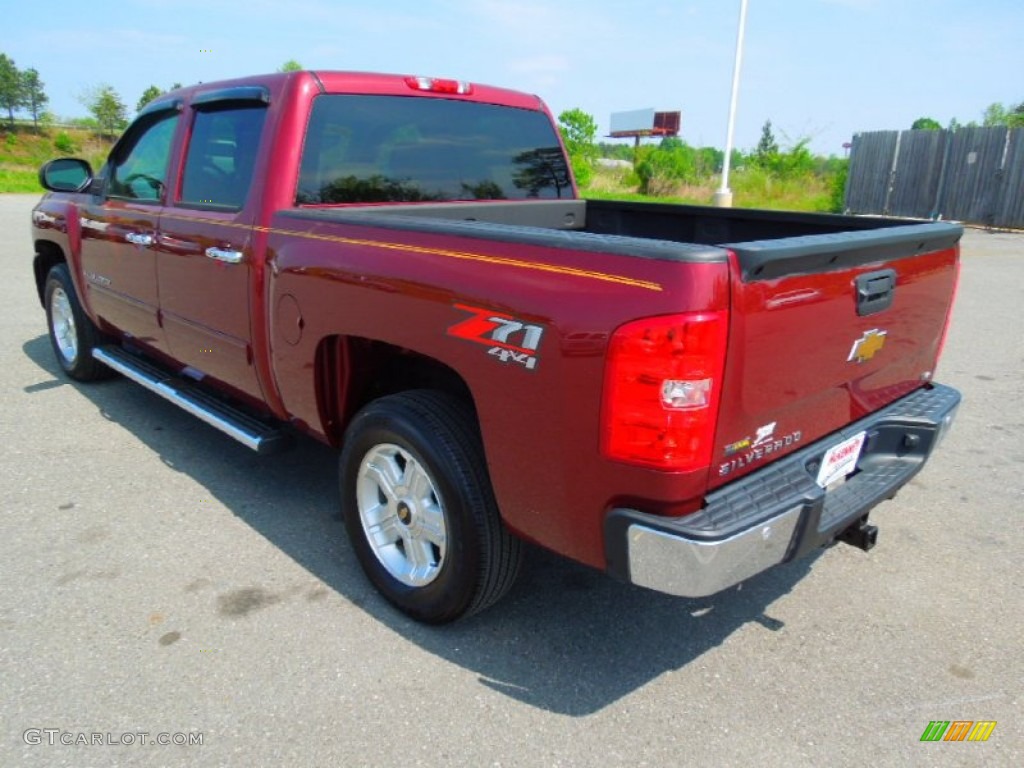 2009 Silverado 1500 LTZ Crew Cab 4x4 - Deep Ruby Red Metallic / Light Cashmere photo #5