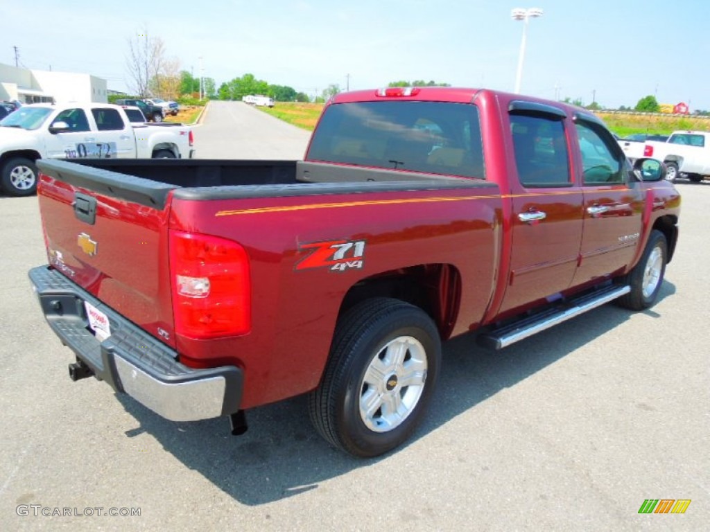 2009 Silverado 1500 LTZ Crew Cab 4x4 - Deep Ruby Red Metallic / Light Cashmere photo #6