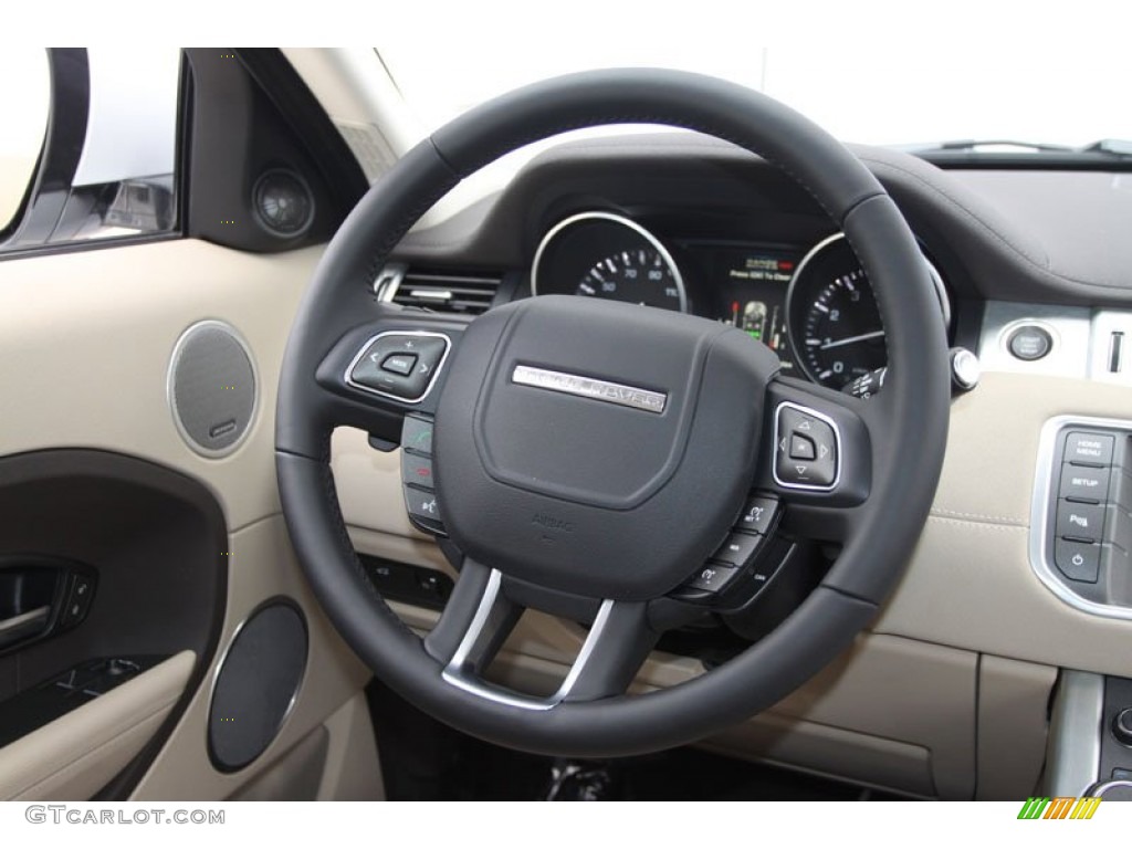 2012 Land Rover Range Rover Evoque Coupe Pure Almond/Espresso Steering Wheel Photo #63308468