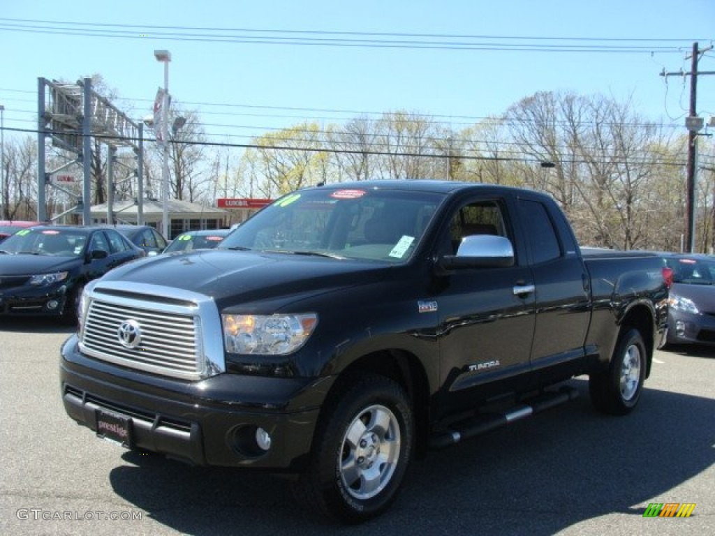 2010 Tundra Limited Double Cab 4x4 - Black / Red Rock photo #3