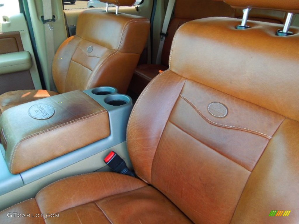 Castano Brown Leather Interior 2007 Ford F150 King Ranch SuperCrew 4x4 Photo #63309968