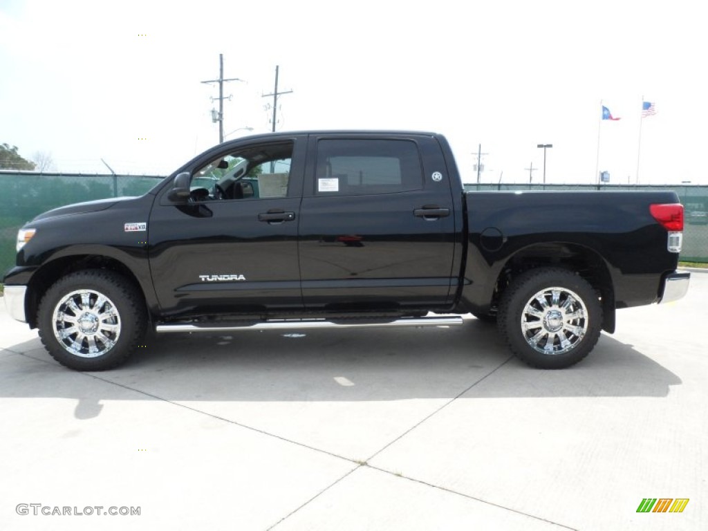 2012 Tundra Texas Edition CrewMax 4x4 - Black / Black photo #6