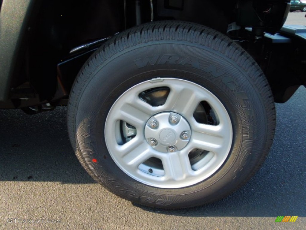 2012 Wrangler Sport 4x4 - Black Forest Green Pearl / Black photo #24