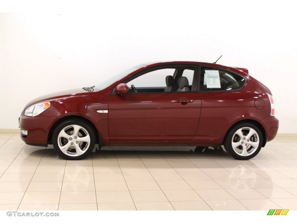 Wine Red 2007 Hyundai Accent SE Coupe Exterior Photo #63313793