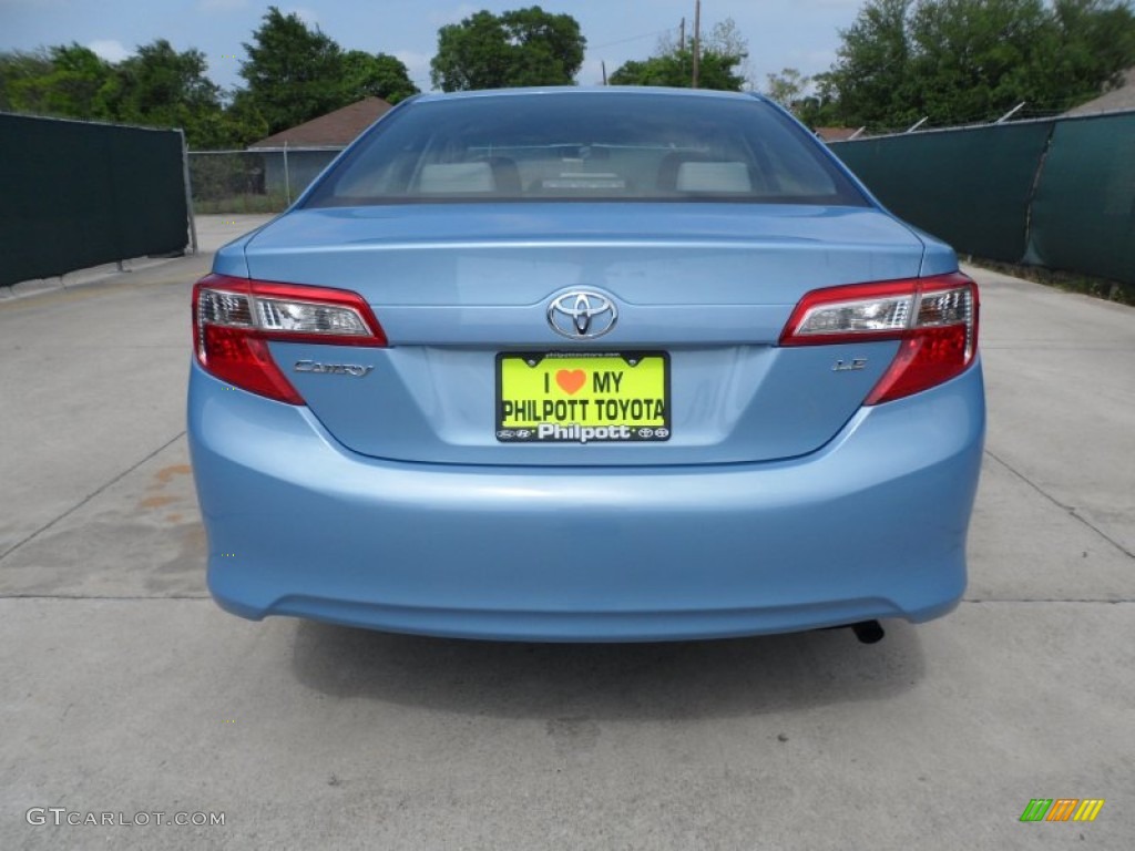 2012 Camry LE - Clearwater Blue Metallic / Ash photo #4