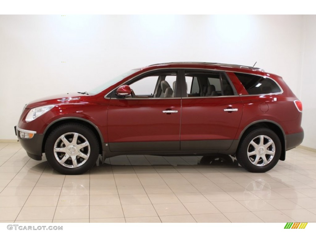 2010 Enclave CXL AWD - Red Jewel Tintcoat / Titanium/Dark Titanium photo #4