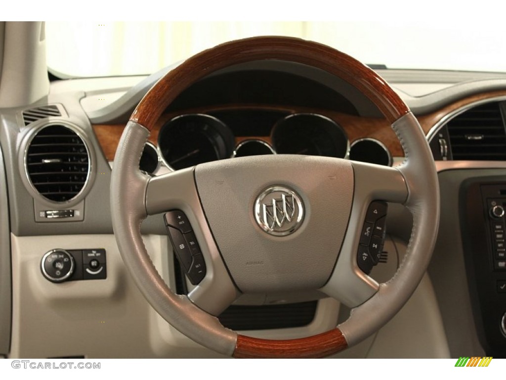 2010 Buick Enclave CXL AWD Titanium/Dark Titanium Steering Wheel Photo #63315020