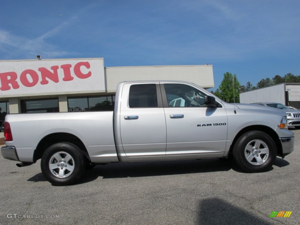 2012 Ram 1500 SLT Quad Cab - Bright Silver Metallic / Dark Slate Gray photo #8