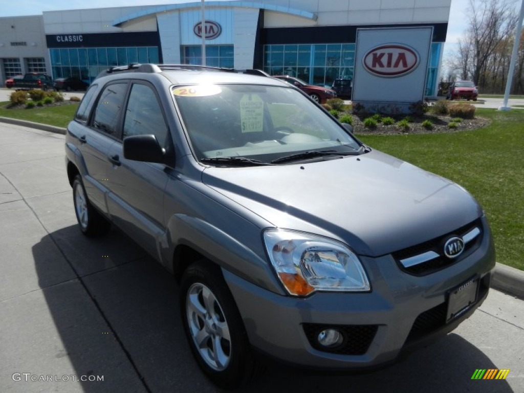 2009 Sportage LX V6 4x4 - Steel Silver / Black photo #1