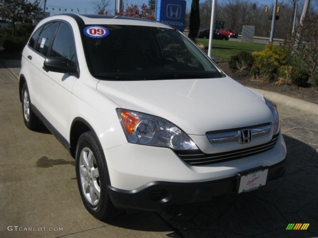 2009 CR-V EX 4WD - Taffeta White / Gray photo #4