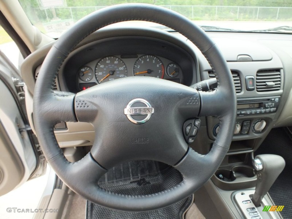2003 Nissan Sentra SE-R Sand Beige Steering Wheel Photo #63324913