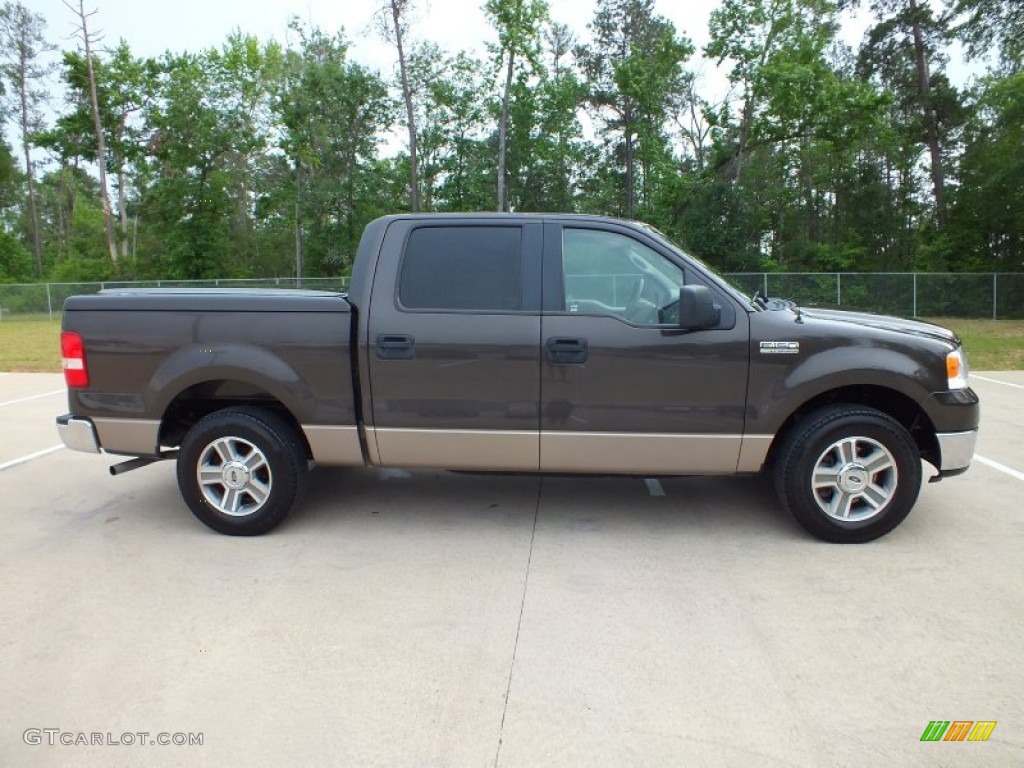 2005 F150 XLT SuperCrew - Dark Stone Metallic / Tan photo #2