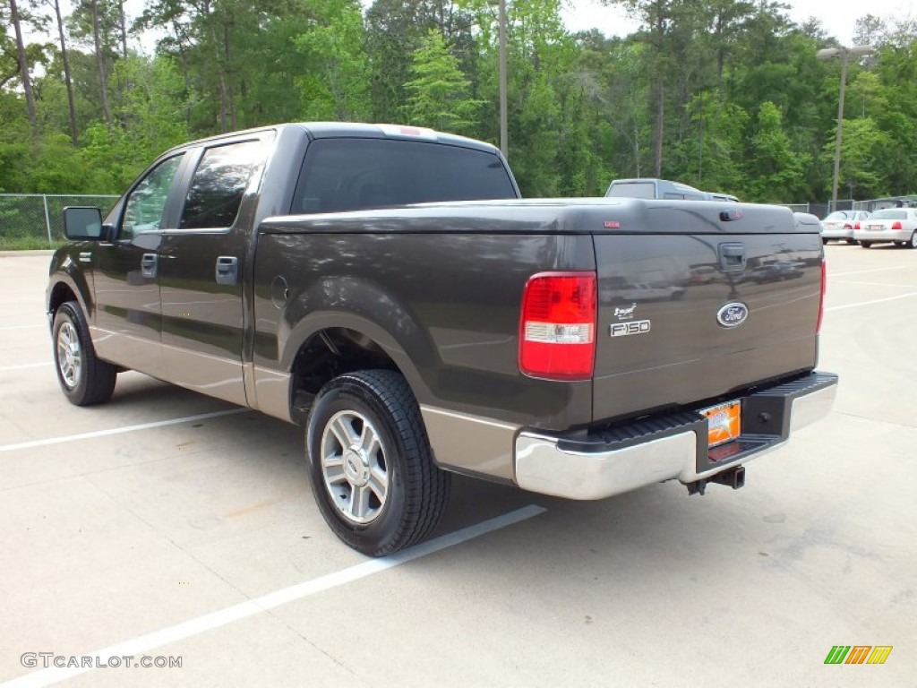2005 F150 XLT SuperCrew - Dark Stone Metallic / Tan photo #7