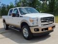 2012 White Platinum Metallic Tri-Coat Ford F350 Super Duty King Ranch Crew Cab 4x4  photo #1