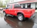 2007 Red Clearcoat Ford F250 Super Duty Lariat SuperCab 4x4  photo #5