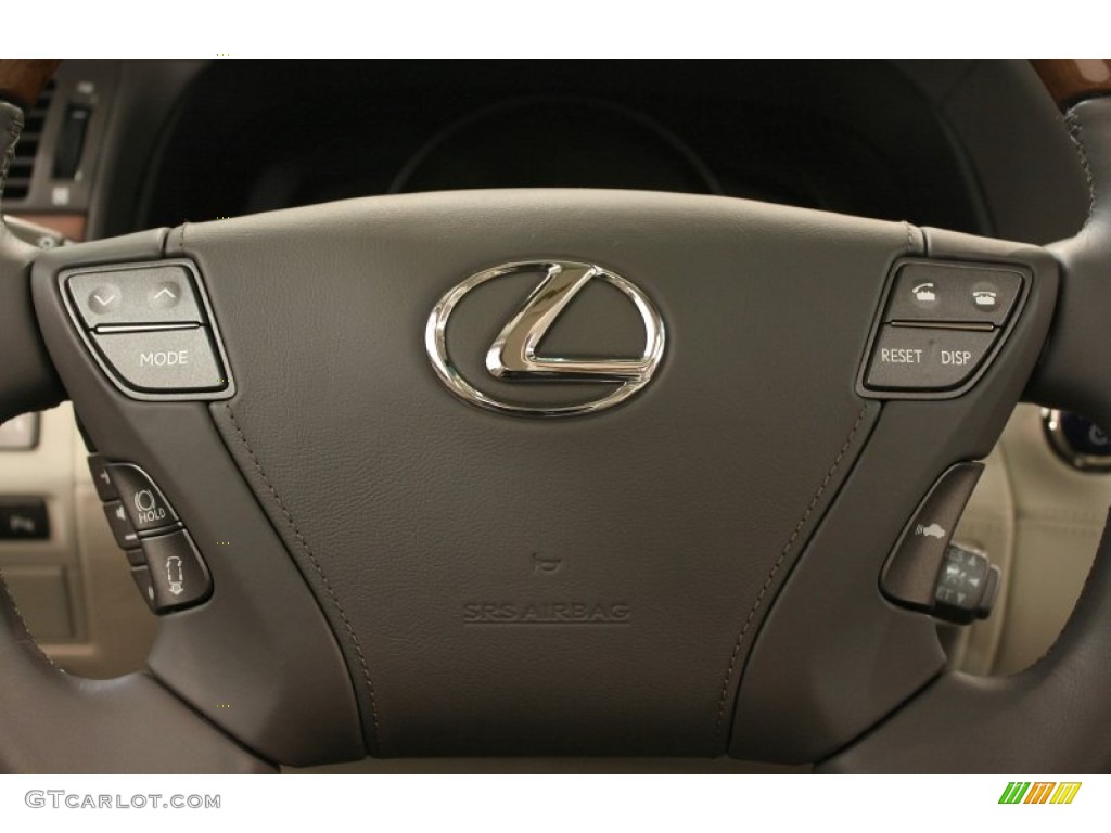 2010 Lexus LS 600h L AWD Hybrid Alabaster Steering Wheel Photo #63327755