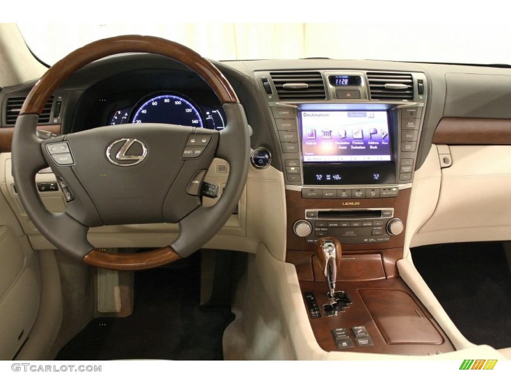 2010 Lexus LS 600h L AWD Hybrid Alabaster Dashboard Photo #63328075