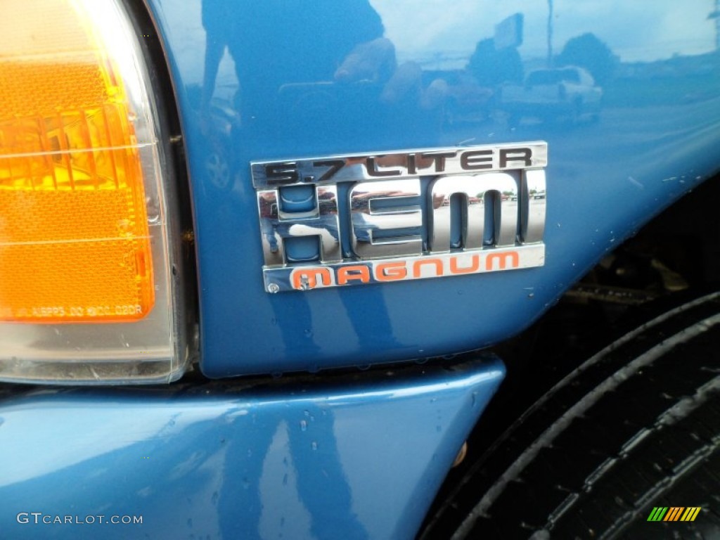 2004 Ram 1500 SLT Quad Cab 4x4 - Atlantic Blue Pearl / Dark Slate Gray photo #9