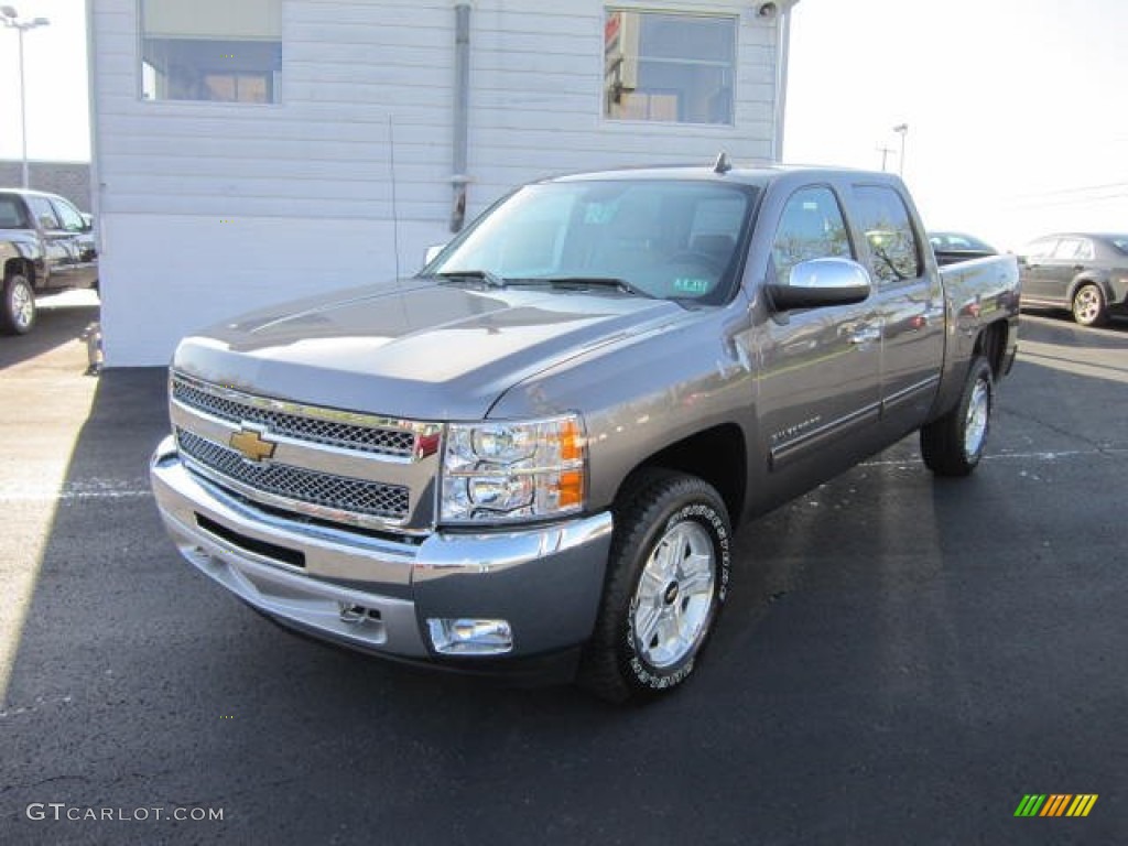 2012 Silverado 1500 LT Crew Cab 4x4 - Mocha Steel Metallic / Light Cashmere/Dark Cashmere photo #3