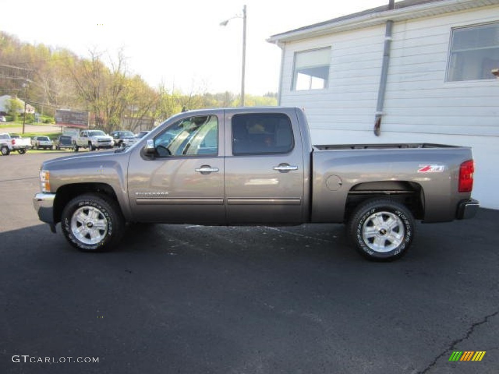 2012 Silverado 1500 LT Crew Cab 4x4 - Mocha Steel Metallic / Light Cashmere/Dark Cashmere photo #4