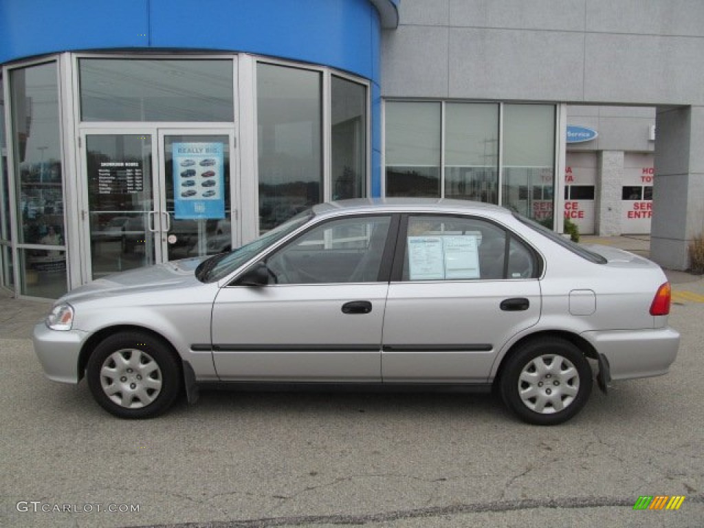 1999 Civic LX Sedan - Vogue Silver Metallic / Gray photo #3