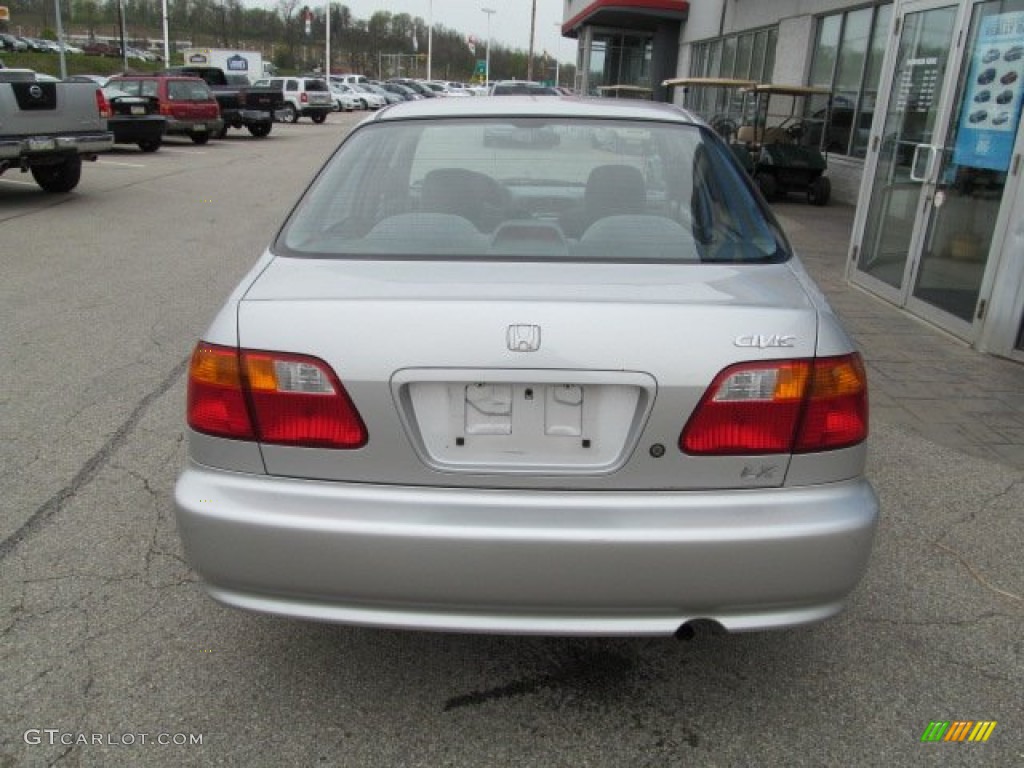 1999 Civic LX Sedan - Vogue Silver Metallic / Gray photo #6