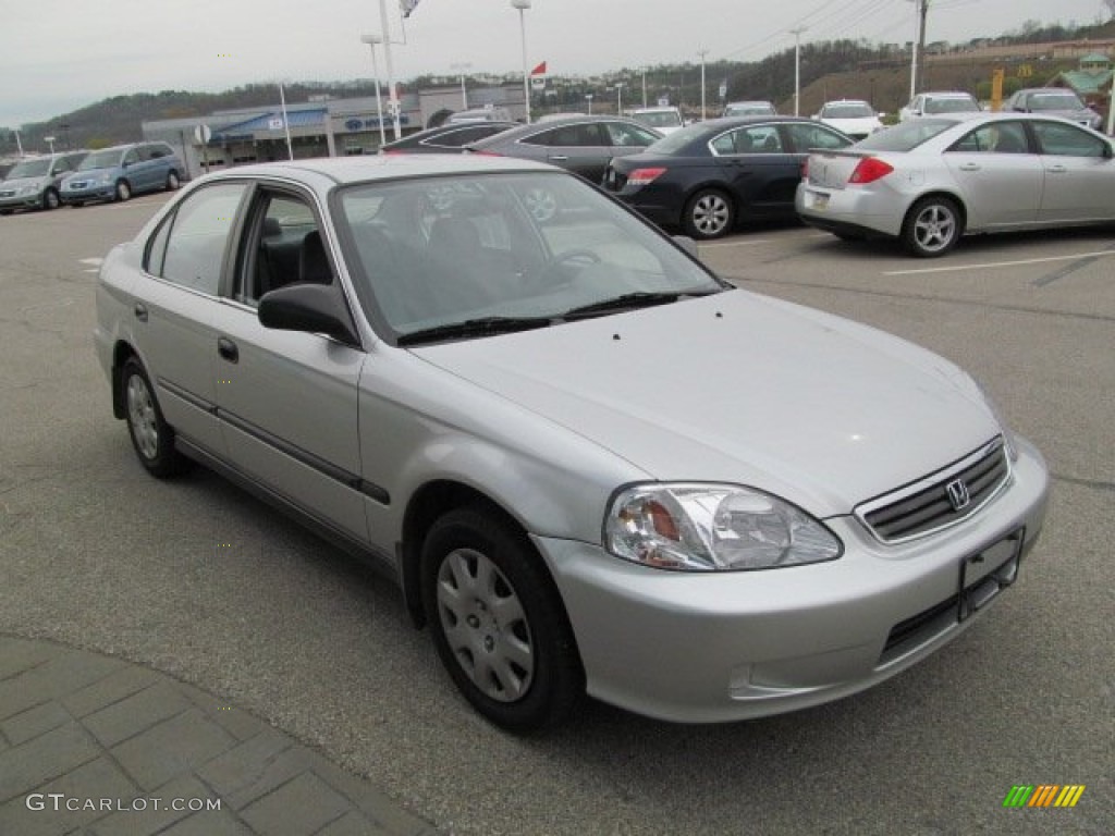 1999 Civic LX Sedan - Vogue Silver Metallic / Gray photo #9