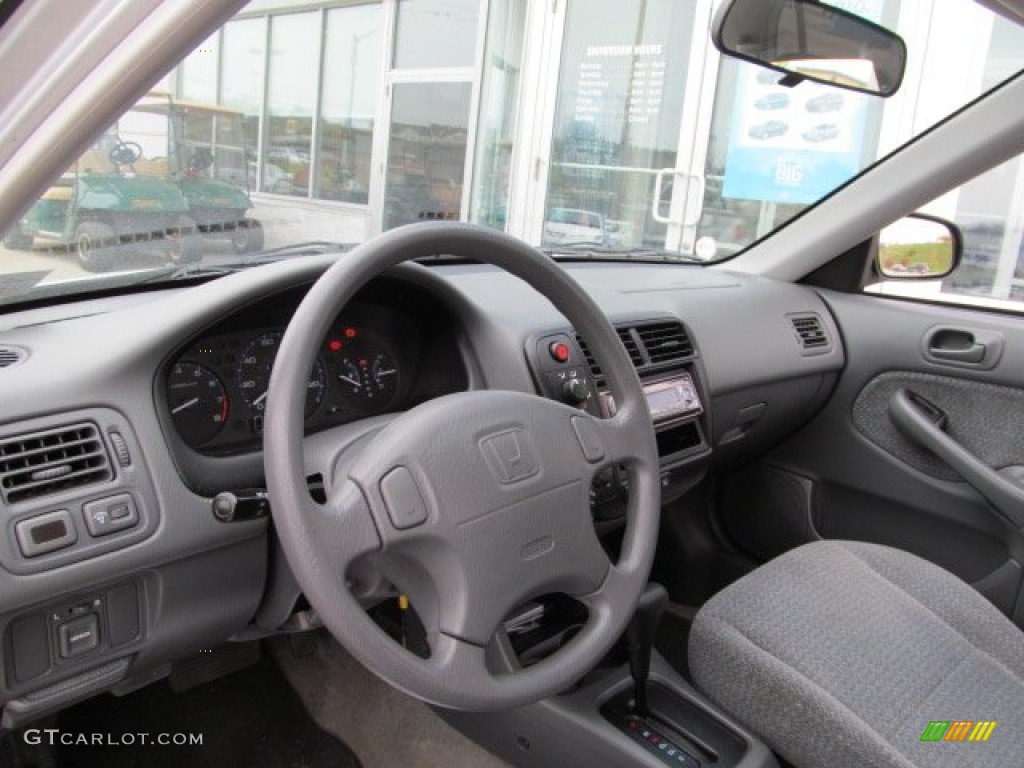 1999 Civic LX Sedan - Vogue Silver Metallic / Gray photo #13