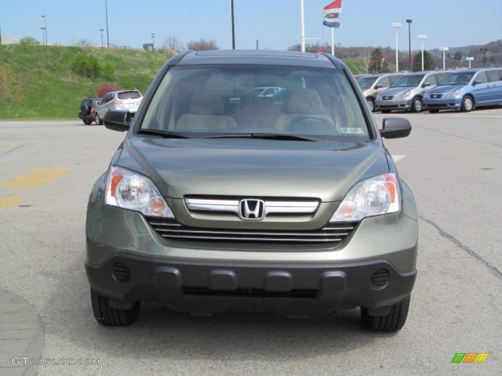 2009 CR-V EX 4WD - Green Tea Metallic / Ivory photo #10