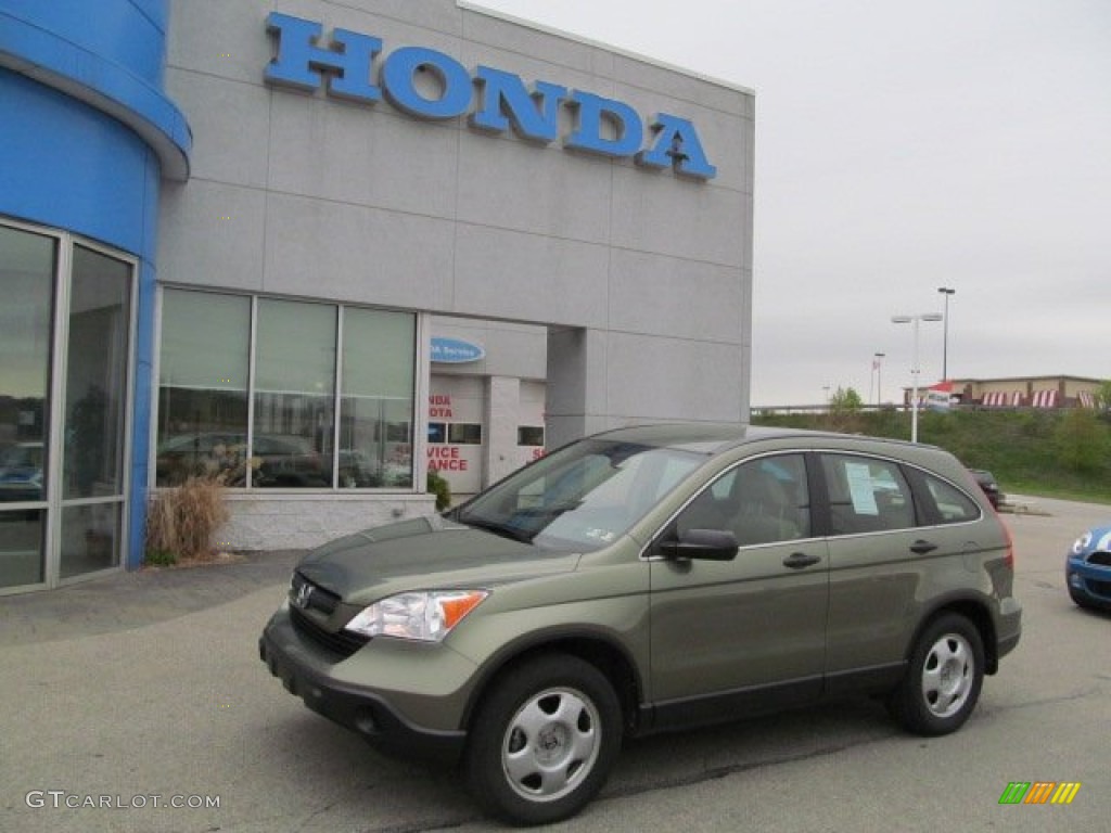 2009 CR-V LX 4WD - Green Tea Metallic / Ivory photo #1