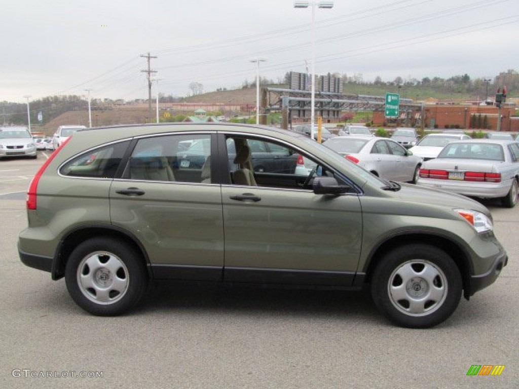 2009 CR-V LX 4WD - Green Tea Metallic / Ivory photo #8