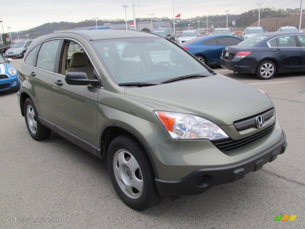 2009 CR-V LX 4WD - Green Tea Metallic / Ivory photo #9