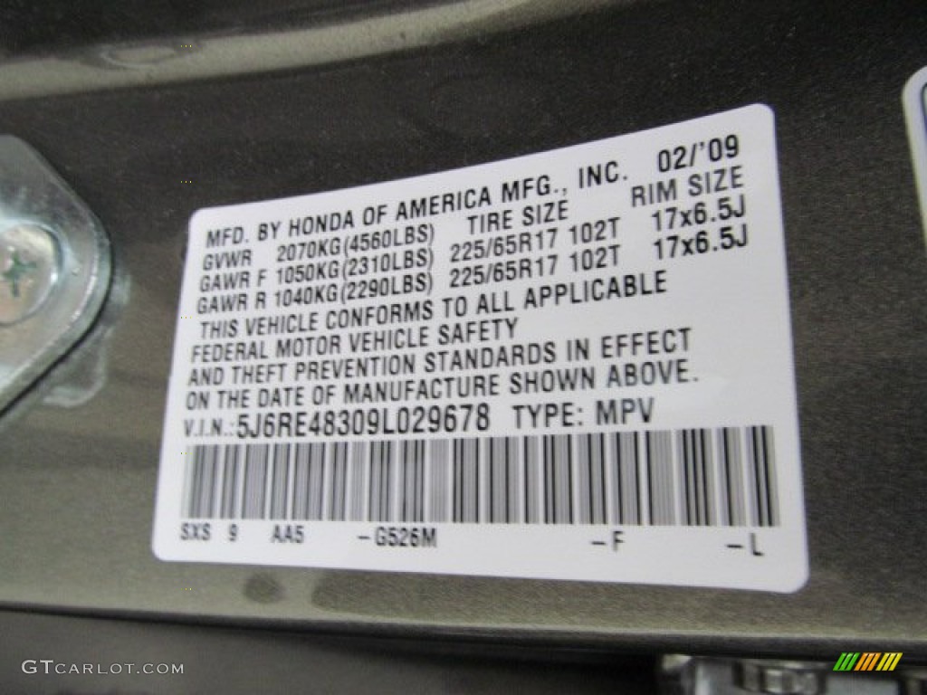 2009 CR-V LX 4WD - Green Tea Metallic / Ivory photo #19